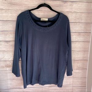 Navy blue Jones New York blouse, sz. 2x NWOT